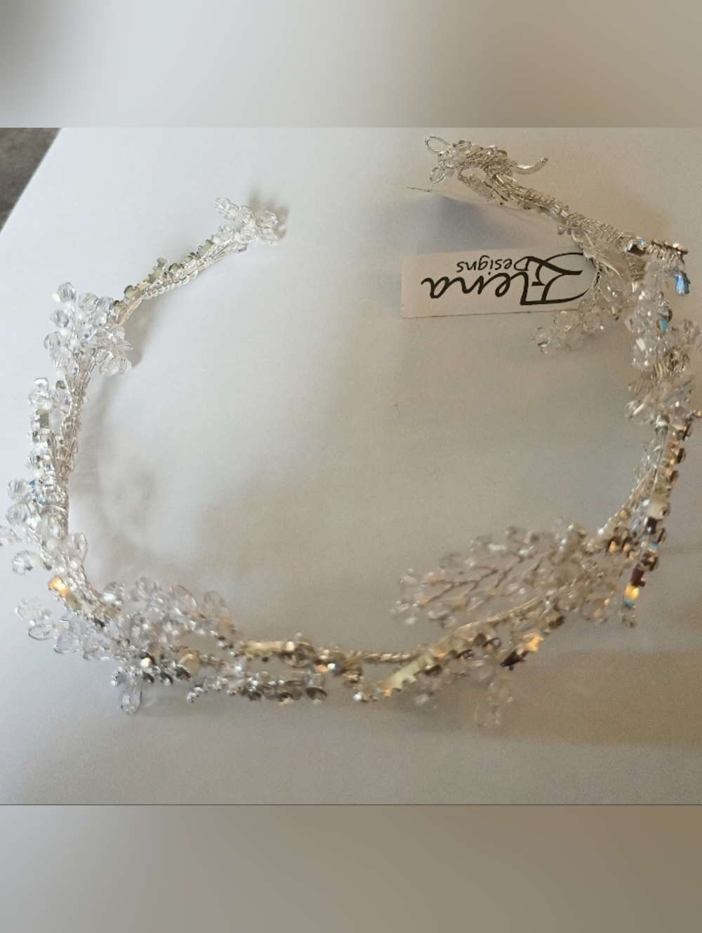 Silver Crystal Vine Flexible Adjustable Headband Hair Accessory